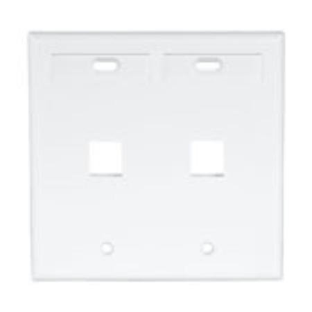 LEVITON Number of Gangs: 2 High-Impact Plastic, White 42080-2WP
